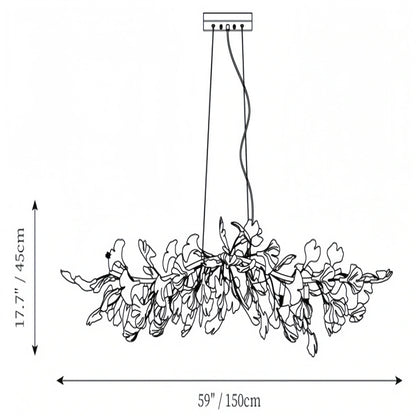 Ginkgo Luxury Linear Chandelier Style C - Zelno Lighting