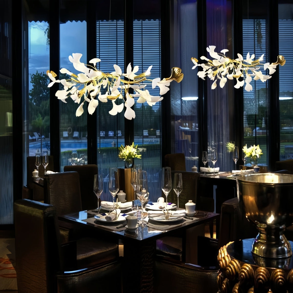 Ginkgo Luxury Linear Chandelier Style C - Zelno Lighting