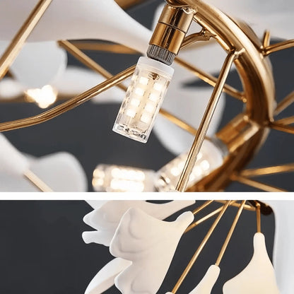 Ginkgo Round Chandelier - Zelno Lighting