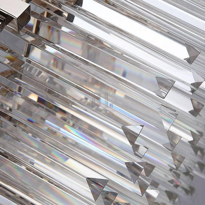 Giovanni Crystal Round Chandelier Polished Chrome - Zelno Lighting