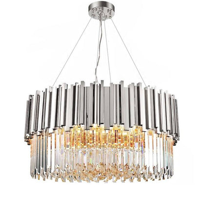 Giovanni Crystal Round Chandelier Polished Chrome - Zelno Lighting