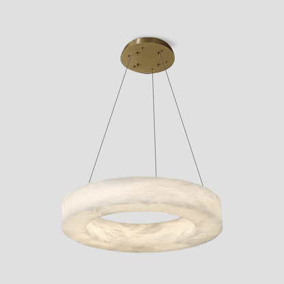 Glacera Alabaster Round Chandelier 19'' 27'' 36'' 60''D - Zelno Lighting