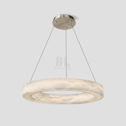 Glacera Alabaster Round Chandelier 19'' 27'' 36'' 60''D - Zelno Lighting