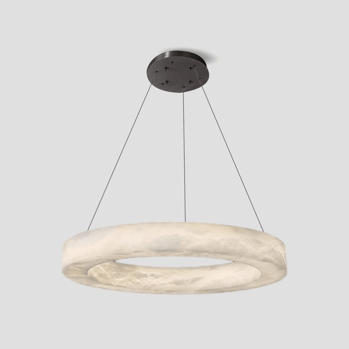 Glacera Alabaster Round Chandelier 19'' 27'' 36'' 60''D - Zelno Lighting