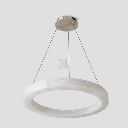Glacera Alabaster Round Chandelier 19'' 27'' 36'' 60''D - Zelno Lighting