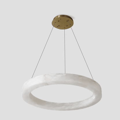 Glacera Alabaster Round Chandelier 19'' 27'' 36'' 60''D - Zelno Lighting