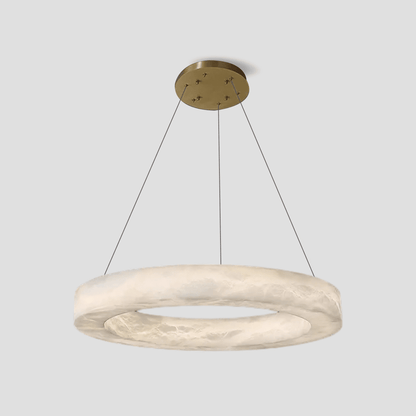 Glacera Alabaster Round Chandelier 19'' 27'' 36'' 60''D - Zelno Lighting