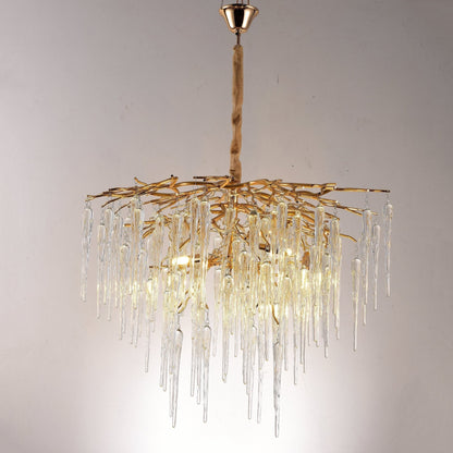 Glacier Organic Branch Round Chandelier - Zelno Lighting