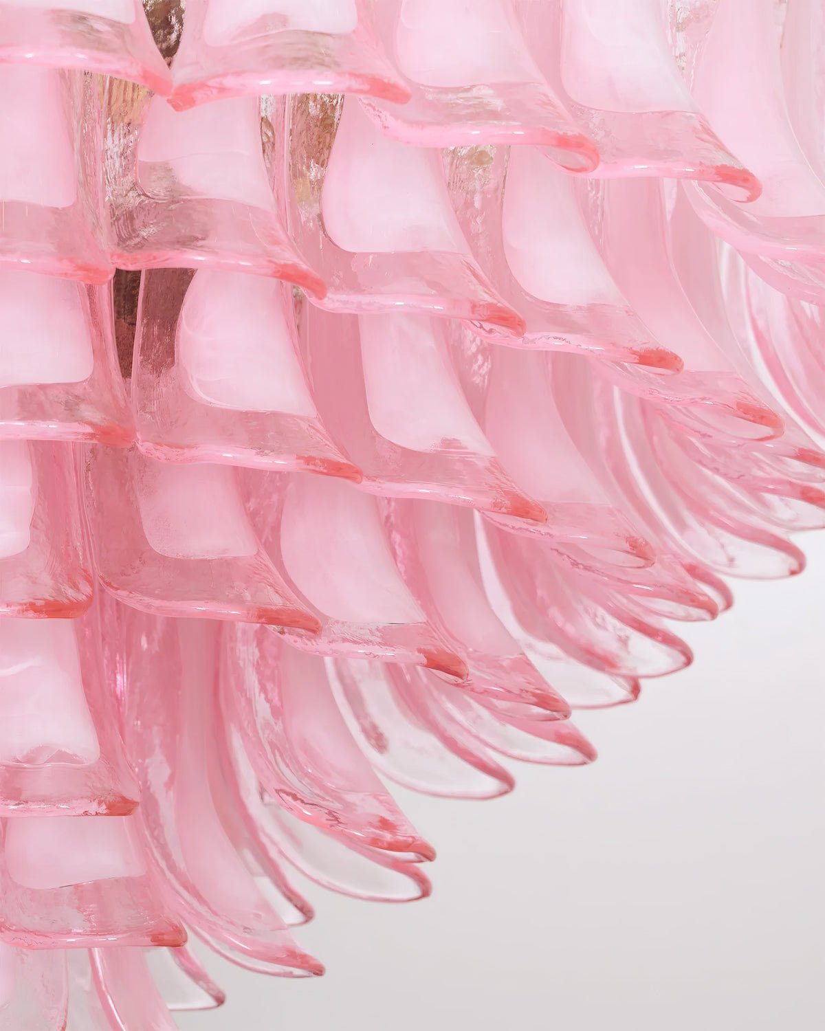 Gold & Pink Barcelona Murano Chandelier with 16 E14 Bulbs - Zelno Lighting
