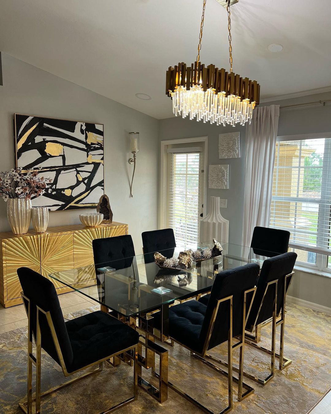Gold/Silver Round Modern Tiered Metal Crystal Chandelier - Zelno Lighting