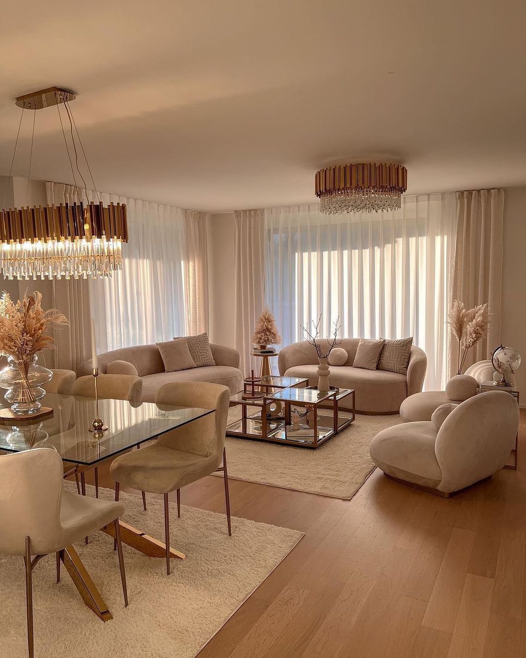 Gold/Silver Round Modern Tiered Metal Crystal Chandelier - Zelno Lighting