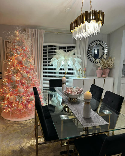 Gold/Silver Round Modern Tiered Metal Crystal Chandelier - Zelno Lighting