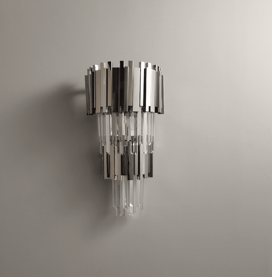 Gold/Silver Round Modern Tiered Metal Crystal Chandelier - Zelno Lighting