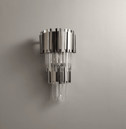 Gold/Silver Round Modern Tiered Metal Crystal Chandelier - Zelno Lighting