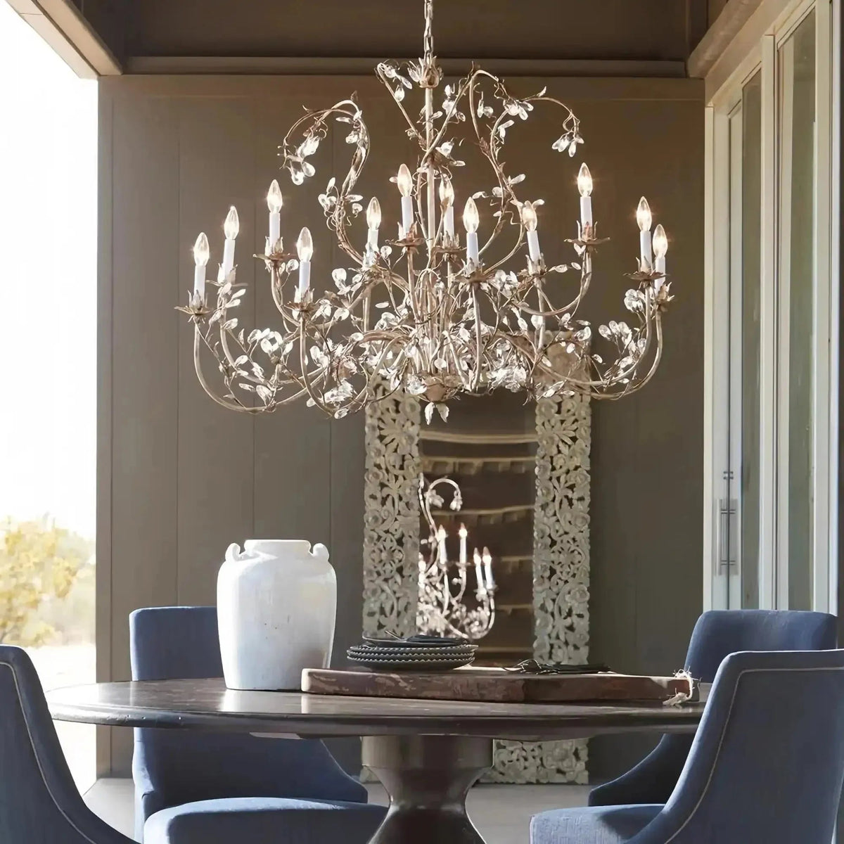 Gothic Claudette 12-Light Round Chandelier - Zelno Lighting