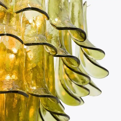 Green Petalo Murano Chandelier - Zelno Lighting