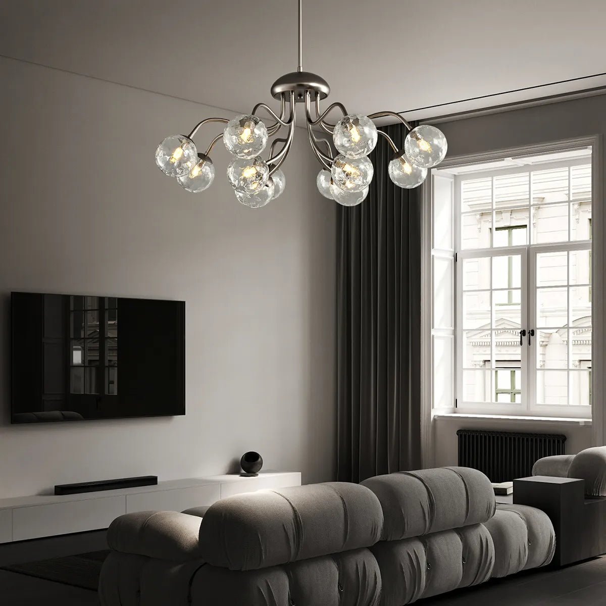 Gun Black Sputnik Chandelier - Zelno