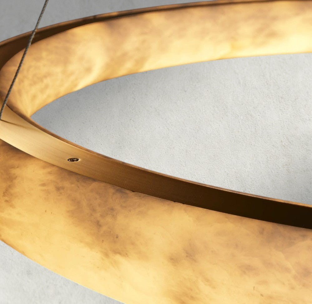 Halima Halo Alabaster Chandelier - Zelno
