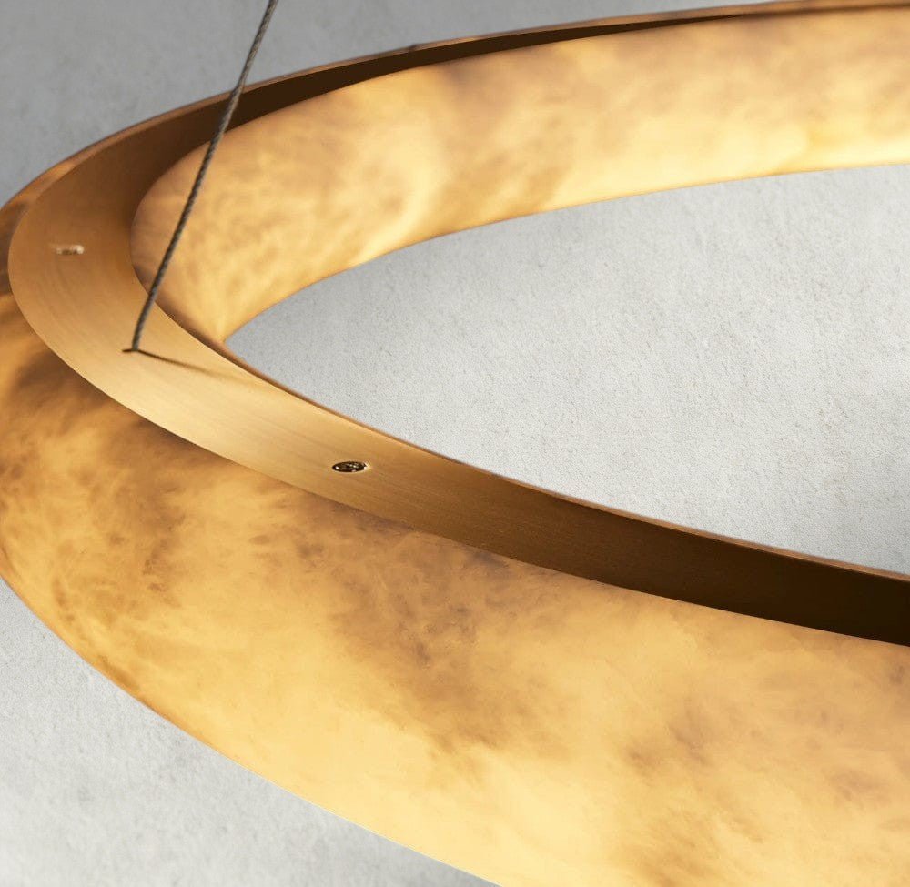 Halima Halo Alabaster Chandelier - Zelno