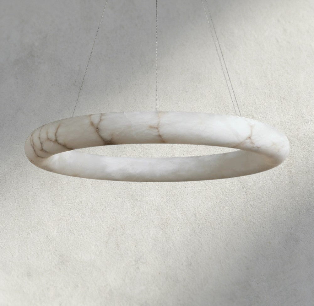 Halima Halo Alabaster Chandelier - Zelno