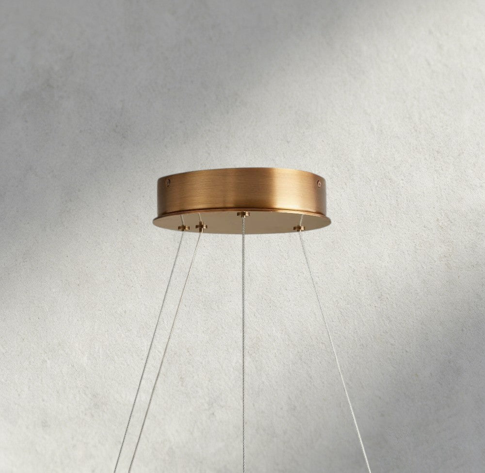 Halima Halo Alabaster Chandelier - Zelno