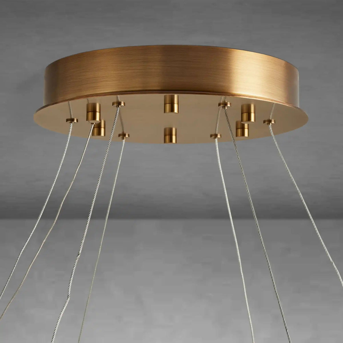 Halima Halo Spanish Alabaster LED Chandelier – 36" & 48" Luxury Light - Zelno