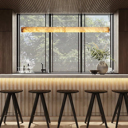 Halima Linear Alabaster Chandelier - Zelno
