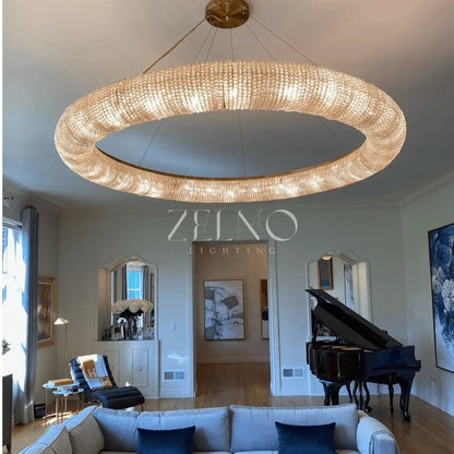 Halo Round Led Chandelier - Zelno