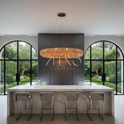 Halo Round Led Chandelier - Zelno
