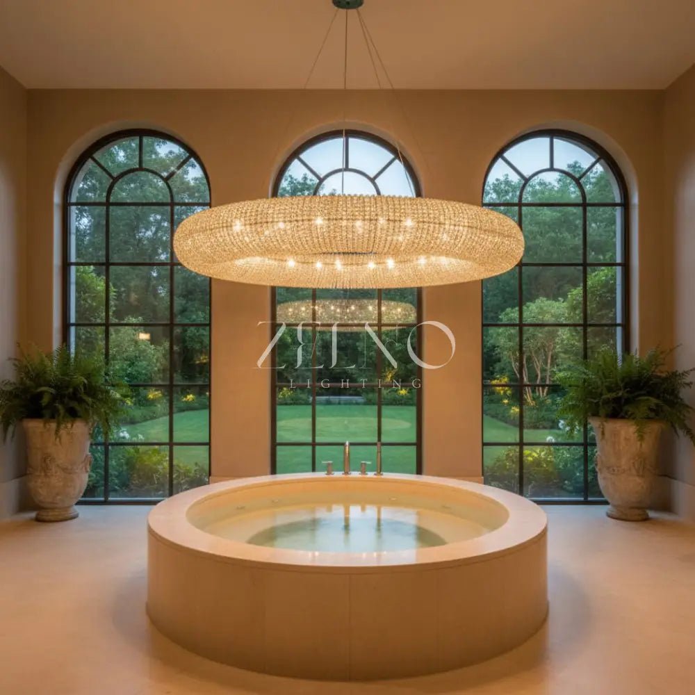 Halo Round Led Chandelier - Zelno