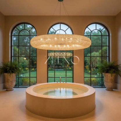 Halo Round Led Chandelier - Zelno