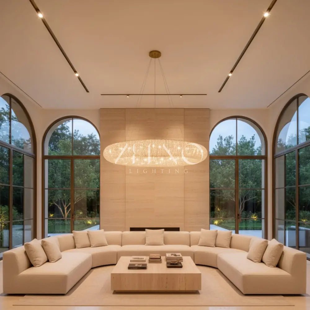 Halo Round Led Chandelier - Zelno