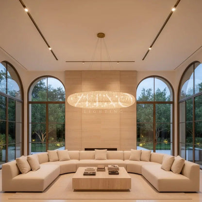 Halo Round Led Chandelier - Zelno