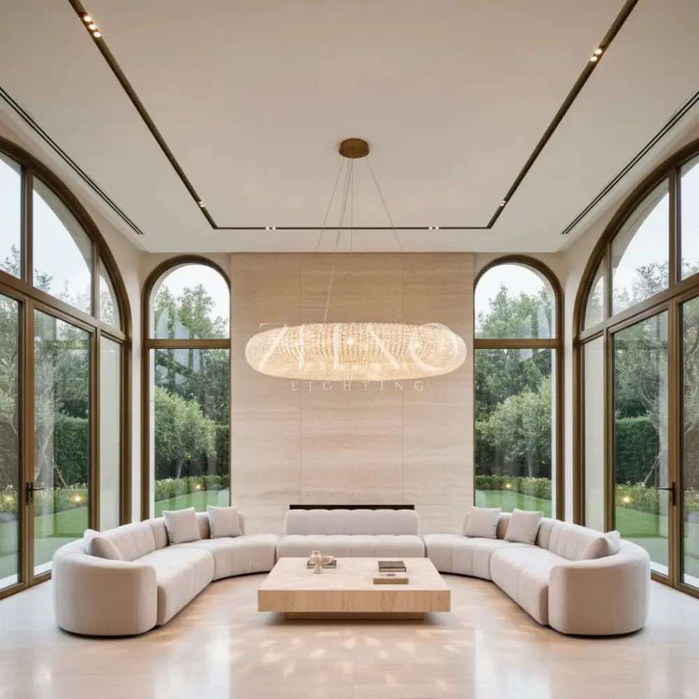 Halo Round Led Chandelier - Zelno