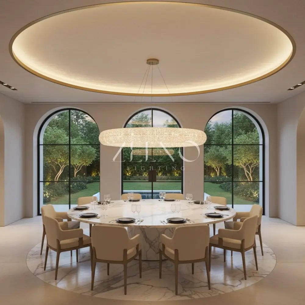 Halo Round Led Chandelier - Zelno