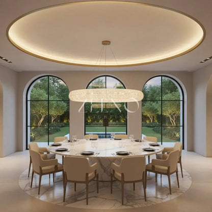 Halo Round Led Chandelier - Zelno
