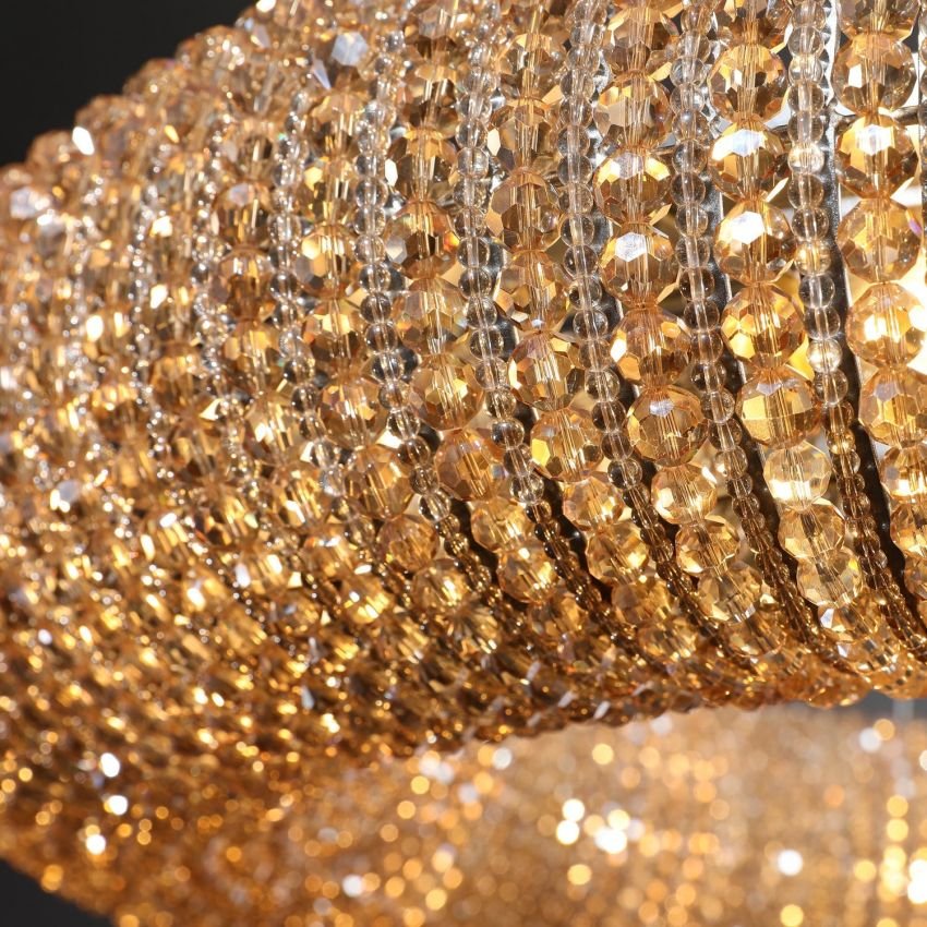Halo Stranded Crystal Pendant Light - Zelno