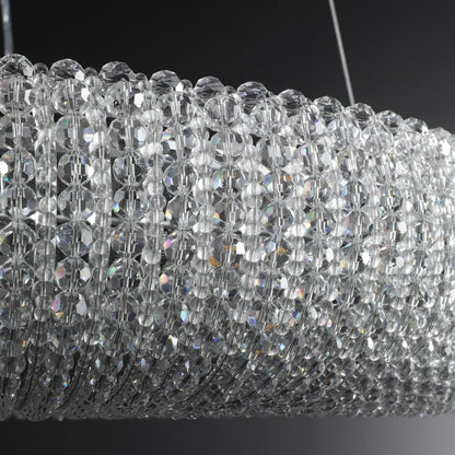 Halo Stranded Crystal Round Chandelier 32" - Zelno