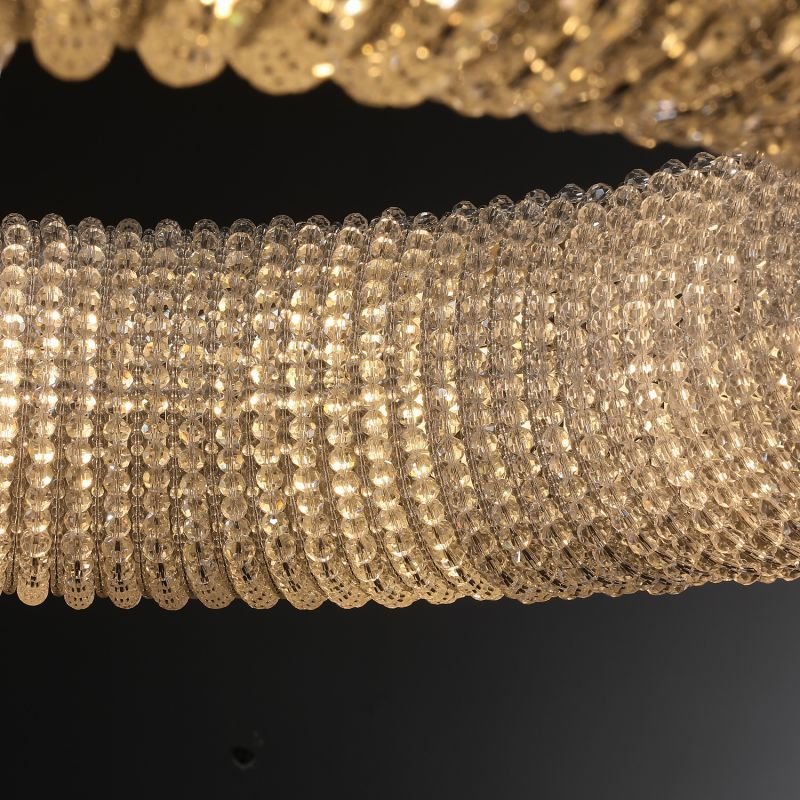 Halo Stranded Crystal Round Chandelier 32" - Zelno
