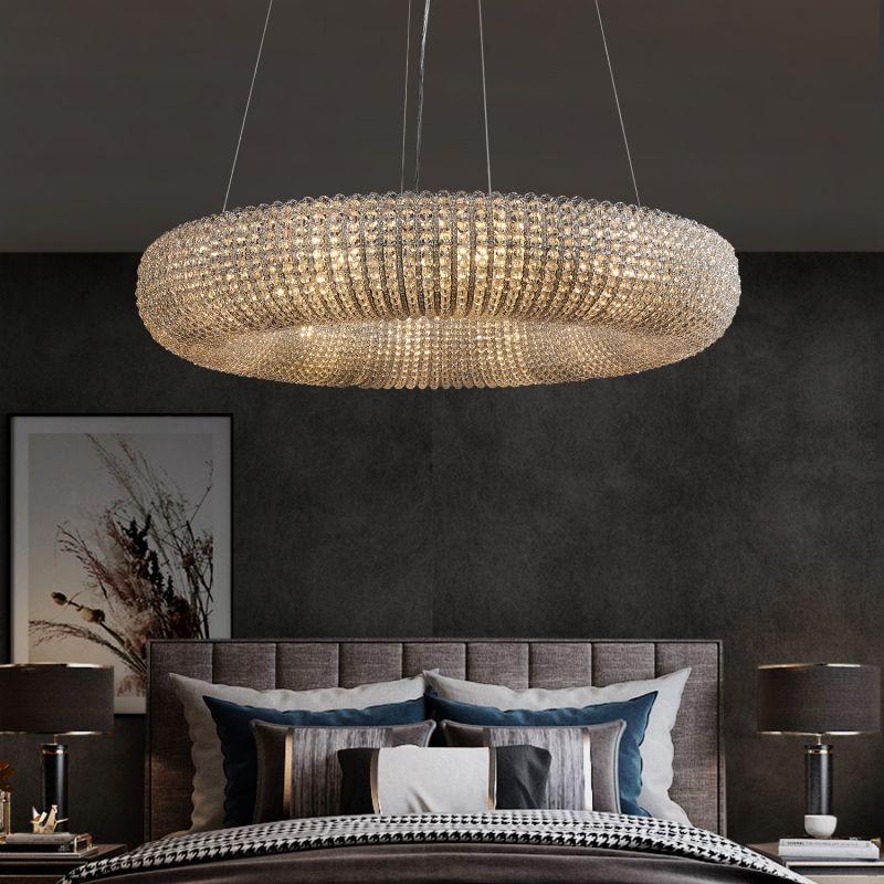 Halo Stranded Crystal Round Chandelier 41" - Zelno