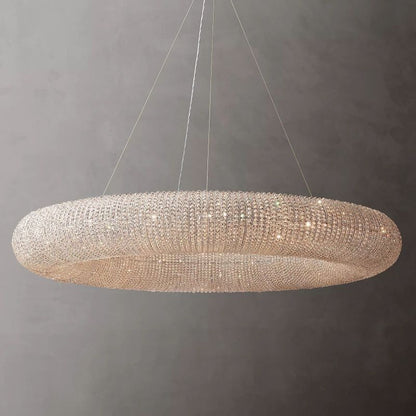 Halo Stranded Crystal Round Chandelier 59" - Zelno