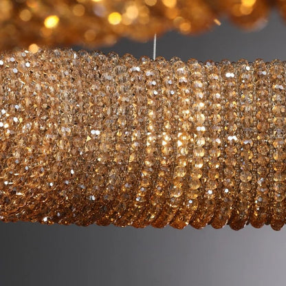 Halo Stranded Crystal Round Chandelier 59" - Zelno