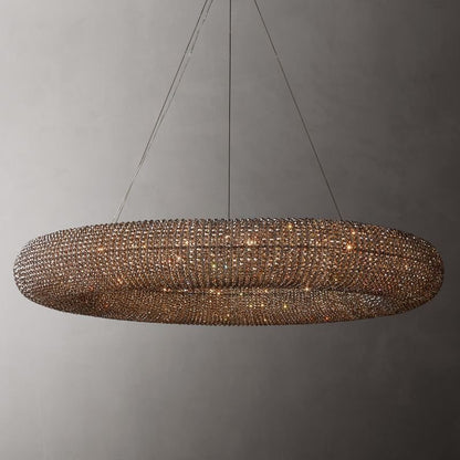 Halo Stranded Crystal Round Chandelier 72" - Zelno