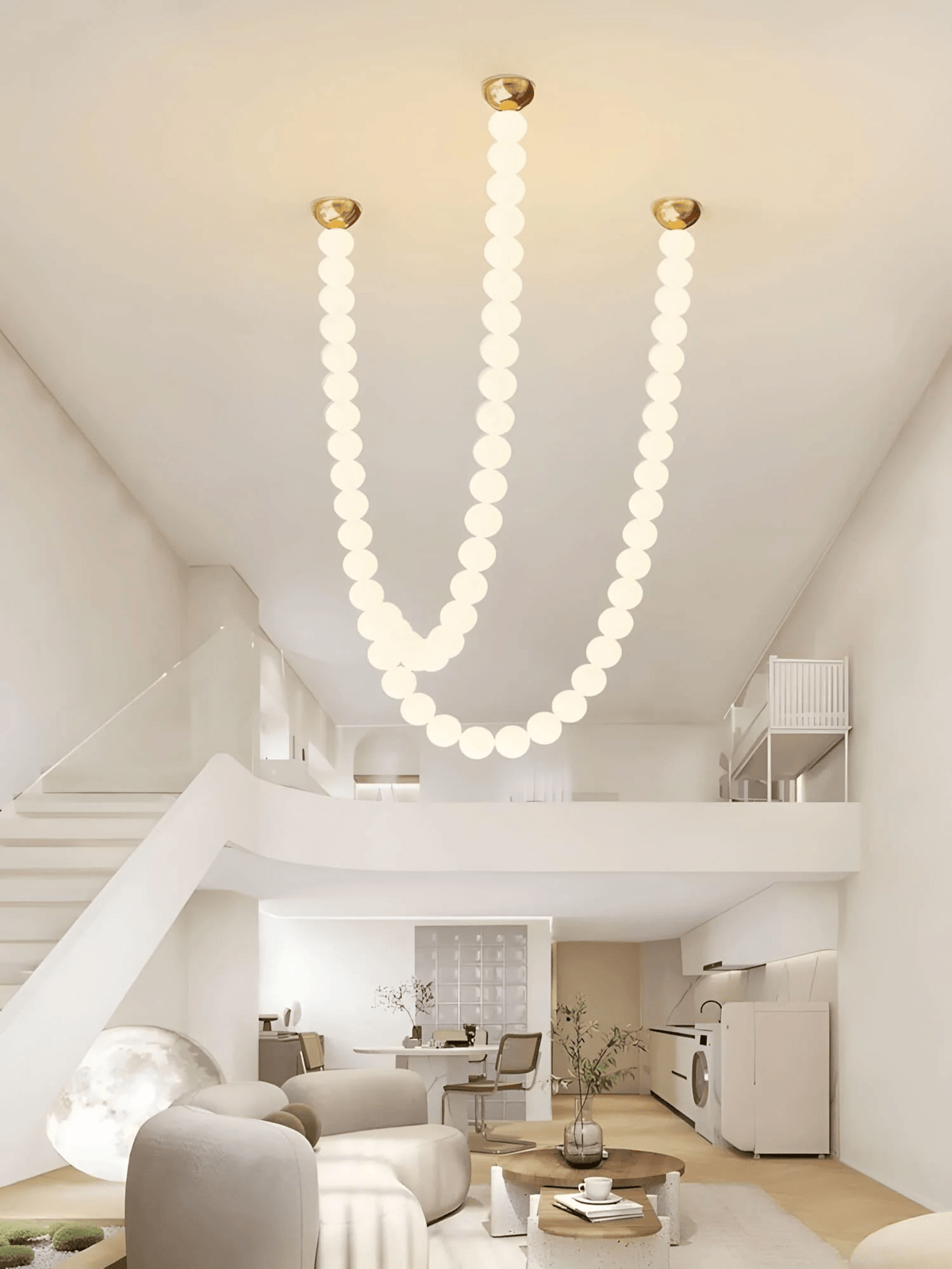 Halti Necklace Acrylic Chandelier - Zelno Lighting