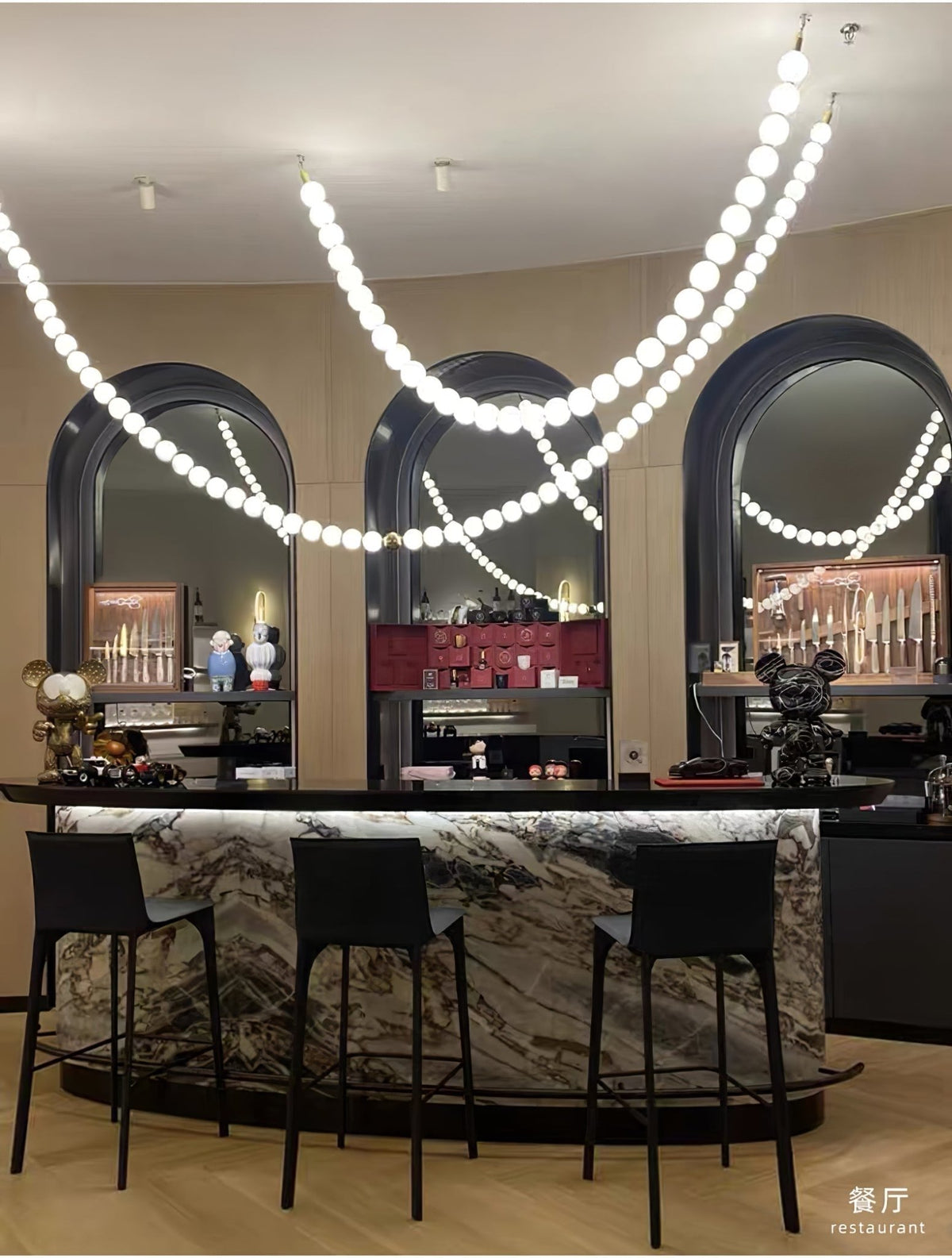 Halti Necklace Acrylic Chandelier - Zelno Lighting