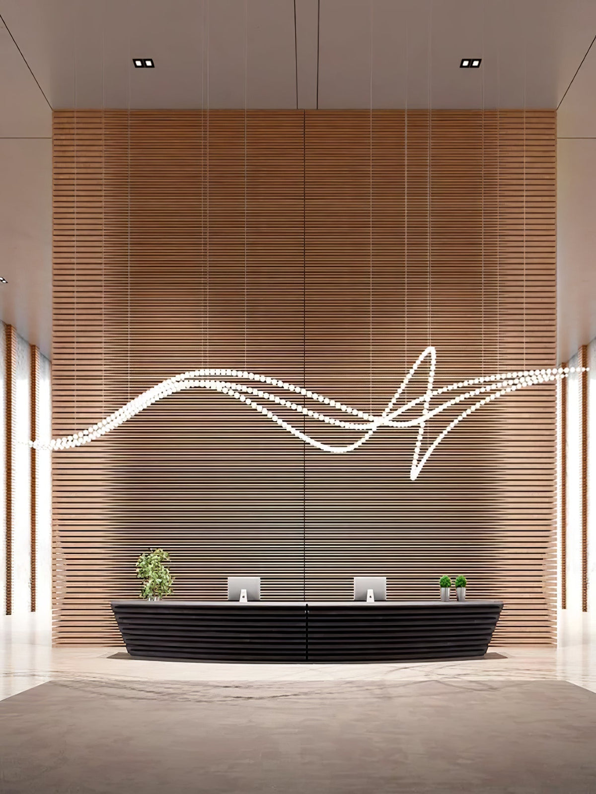 Halti Necklace Acrylic Chandelier - Zelno Lighting