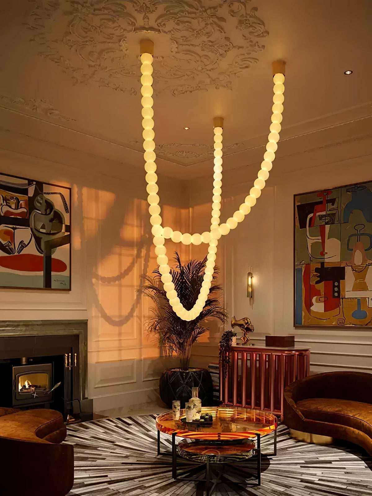 Halti Necklace Acrylic Chandelier - Zelno Lighting