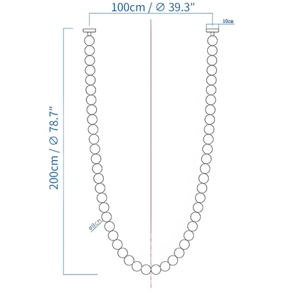 Halti Necklace Acrylic Chandelier - Zelno Lighting