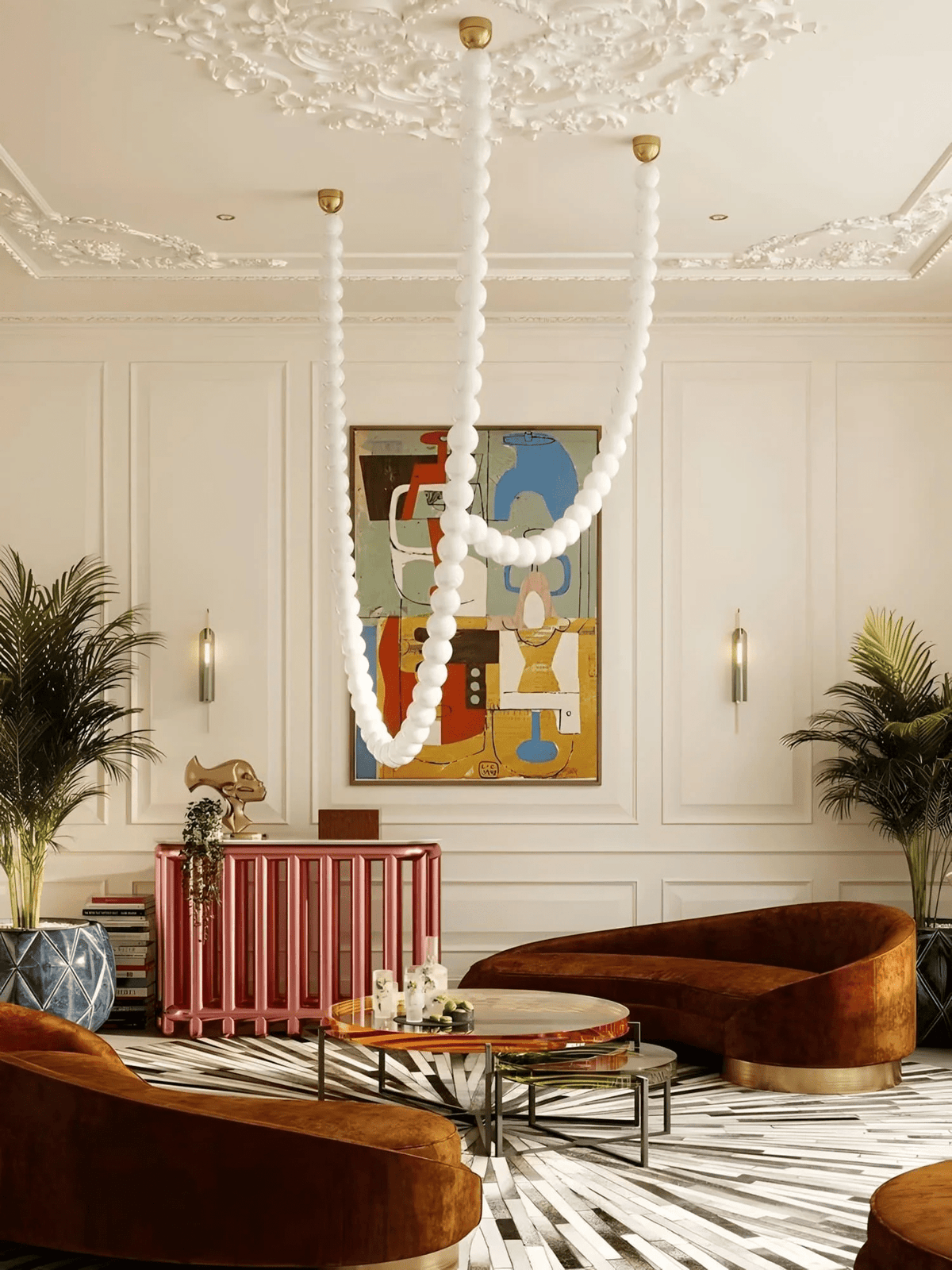 Halti Necklace Acrylic Chandelier - Zelno Lighting