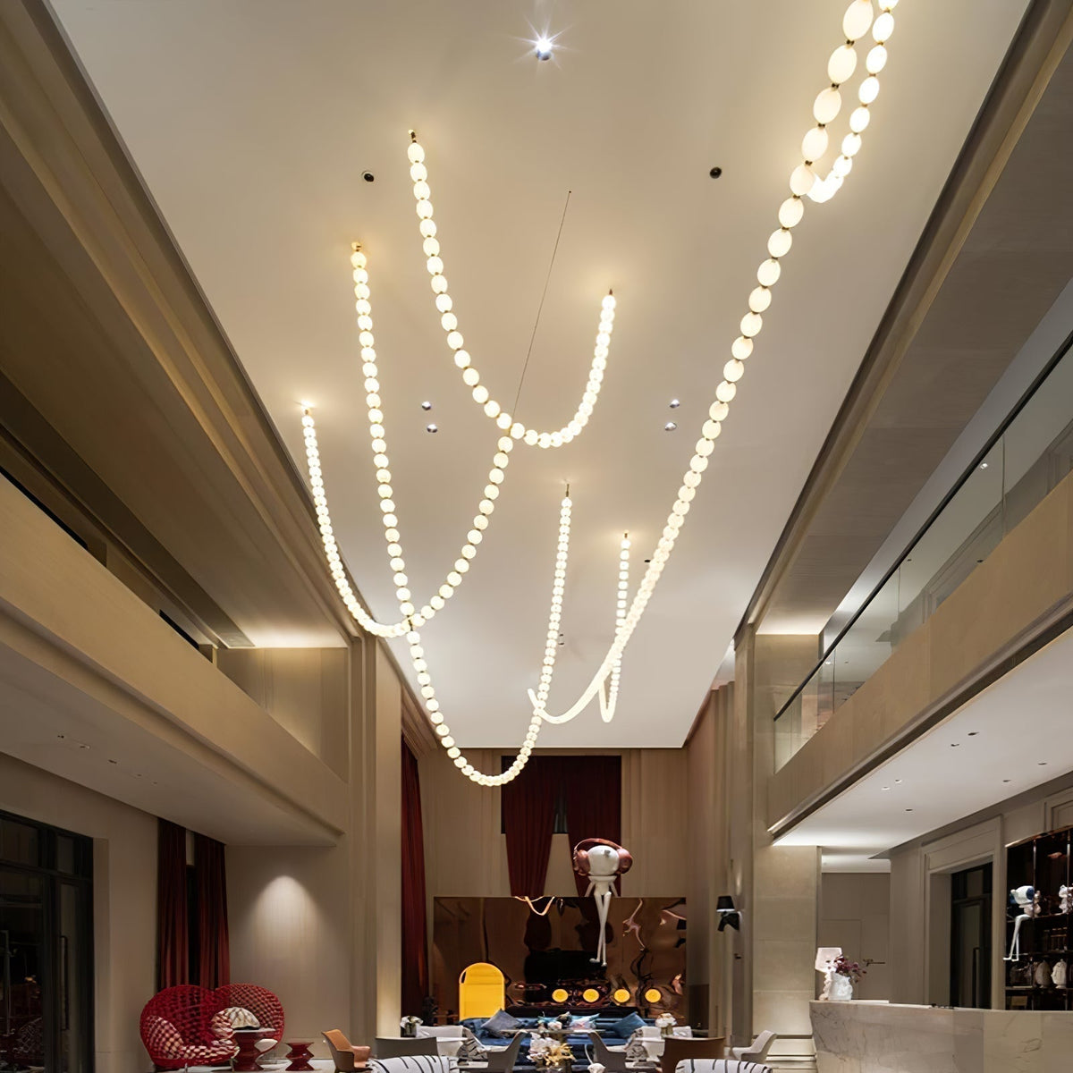 Halti Necklace Acrylic Chandelier - Zelno Lighting